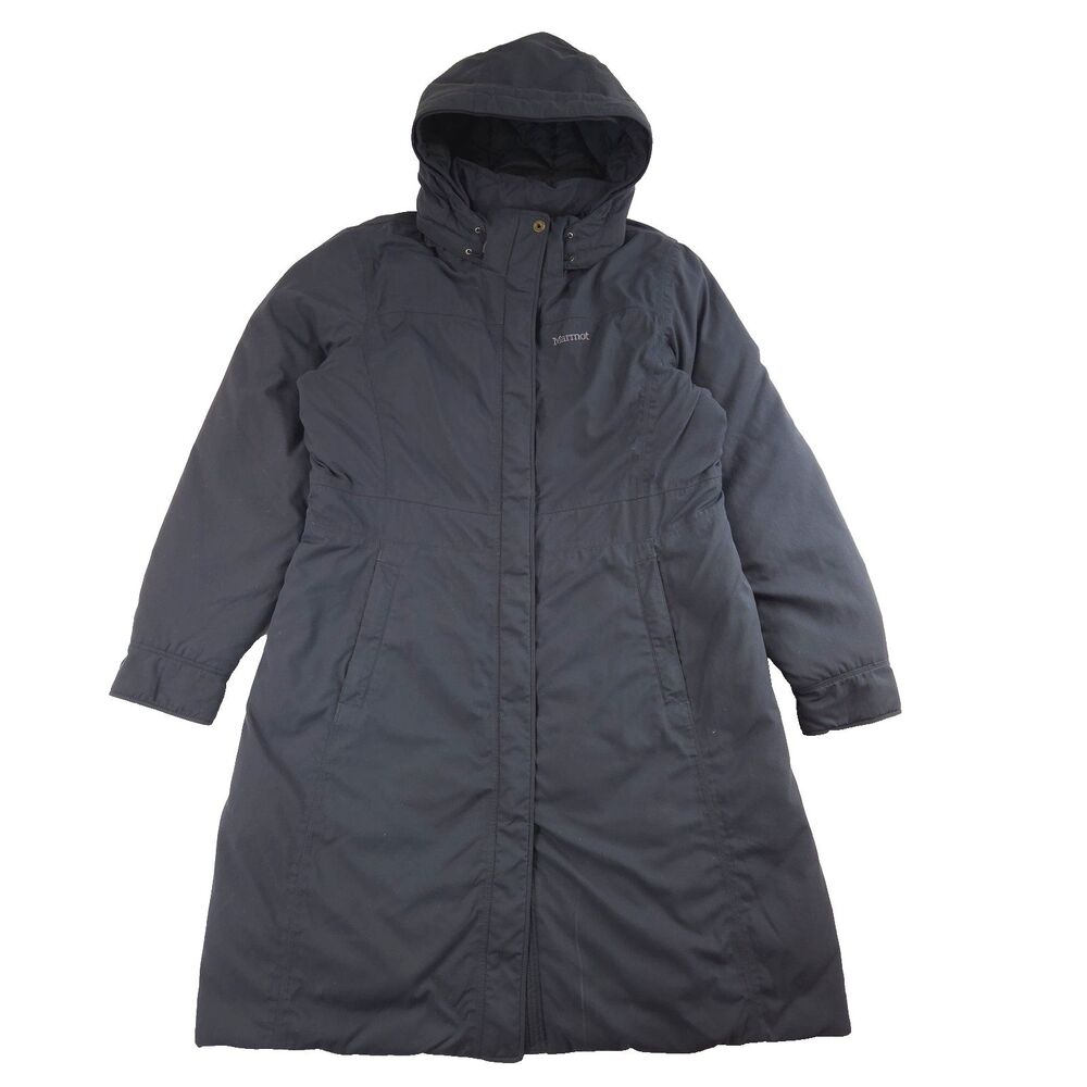 Marmot Womens 650 Fill Down Jacket Coat Long XL Gray Winter Outdoors